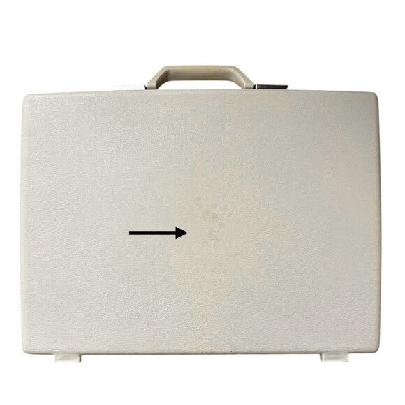 Vintage 60’s 70’s Samsonite Cream Hard Shell Slim Briefcase Attache Floral Inter - Picture 8 of 11